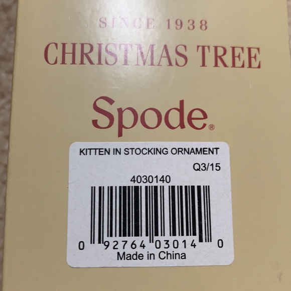 Spode Christmas Kitten in Stocking Ornament 🎄 - Picture 4 of 4